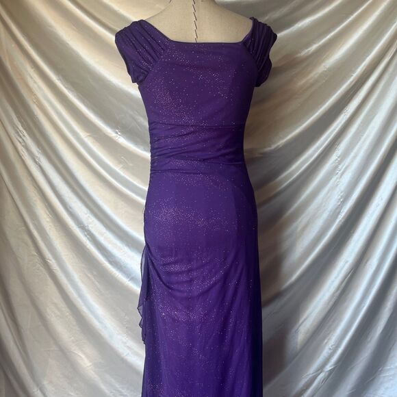 Jody California Purple Sparkle long maxi/prom dress - Picture 7 of 8